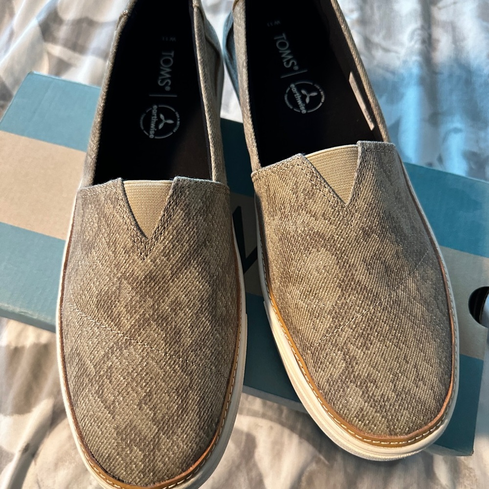 Toms Parker Cobblestone Snake Twill Slip Ons